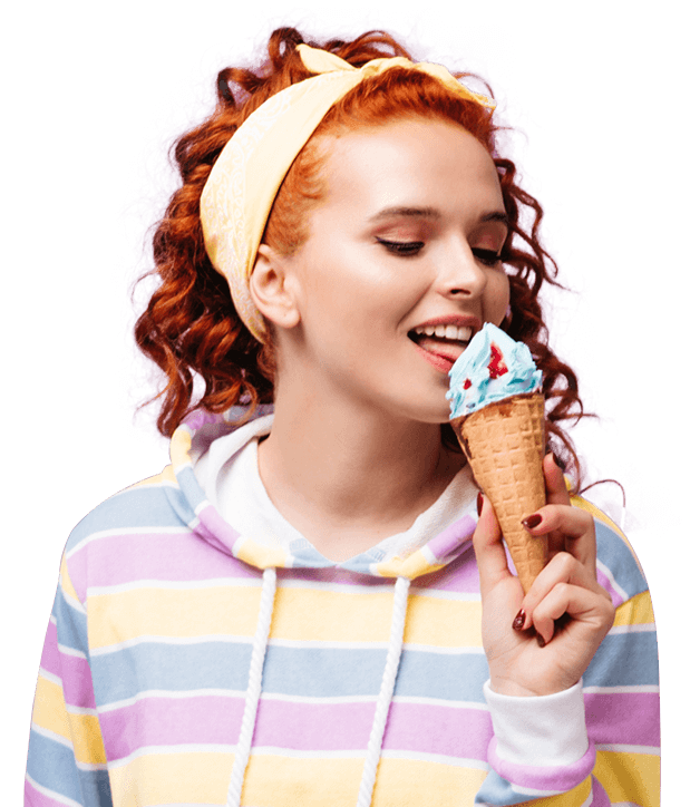 girl with ice cream